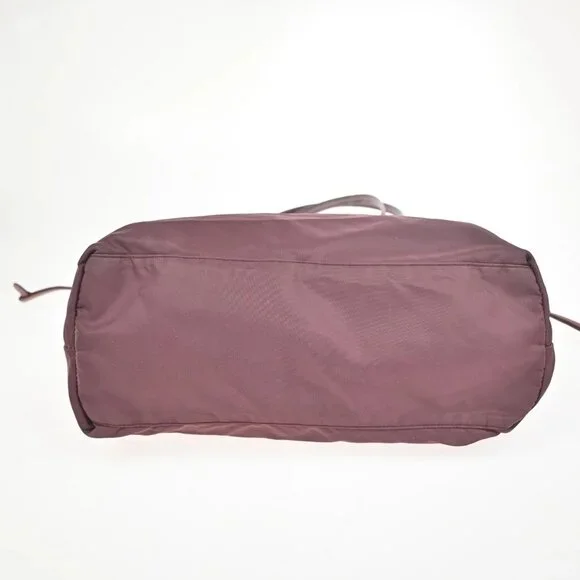 PRADA Logo Tote Shoulder Tote Bag Nylon Saffiano Leather Pink Red GHW 88KC483 - Picture 6 of 15